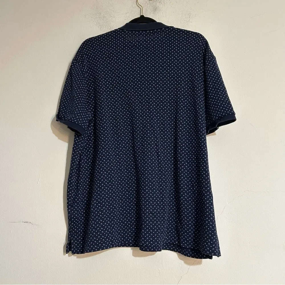 Polo Ralph Lauren Classic Fit Soft Cotton Polo Shirt Paisley Print Navy XL